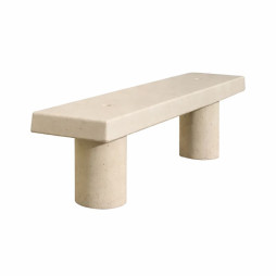 Banquette publique en béton armé