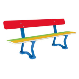 Banc pour école en PEHD coloré
