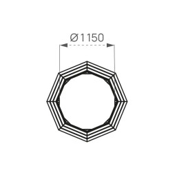 Dimensions du banc contour d'arbre