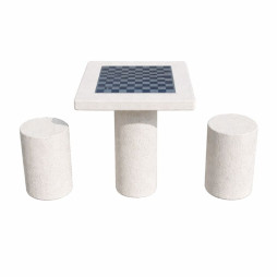 Table de jeu de société en béton