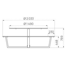 Dimensions de la table de pique-nique Rome