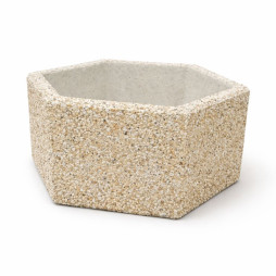 Jardinière hexagonale en béton