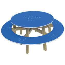 Table de pique-nique en PEHD pour les enfants de maternelle ou primaire