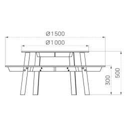 Dimensions de la table de pique-nique pour enfants