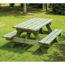 Table en bois pique-nique avec banc pour enfants