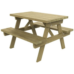 Table en bois avec bancs pour enfants