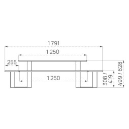 Dimensions de la table enfant pique-nique