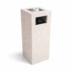 Poubelle en béton avec cendrier
