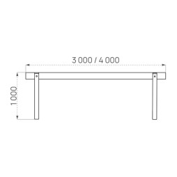 Dimensions de la barrière fixe