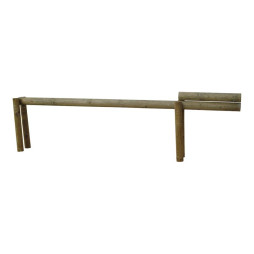 Barrière levante en bois brut