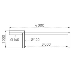 Dimensions de la barrière levante en bois Turin