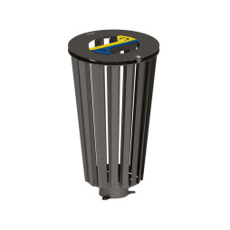 Poubelle publique, coloris gris Procity, pour le tri sélectif