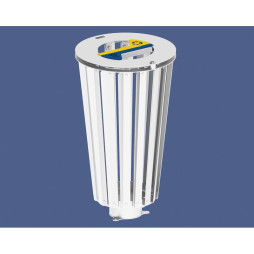 Poubelle de ville en métal coloris blanc avec tri sélectif