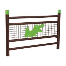 Barrière urbaine pour protecion scolaire comoris marron et motif "croco"