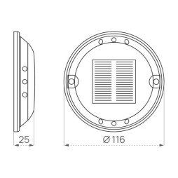 Dimensions du plot routier solaire LED