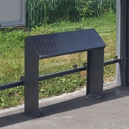 Assis debout en acier pour abri de bus