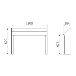 Dimensions du banc assis debout pour abri bus