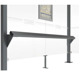 Banc ergonomique assis-debout pour arrêt de bus