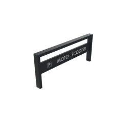 Appui moto et scooter 2 places en métal gris anthracite