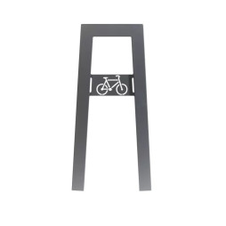 Appui cycles en métal à sceller gris alu