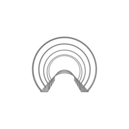 Rack à vélos arrondi 8 places pour campings et zones commerciales