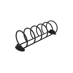 Support vélos 5 places en métal anthracite double accès au sol