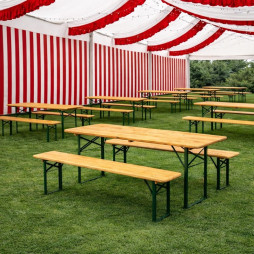 table et bancs brasserie