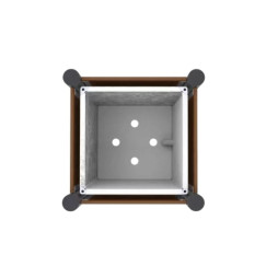 Jardinière urbaine carrèe avec bac galvanisé