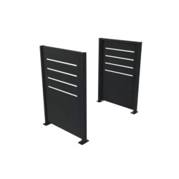 Cache conteneur poubelle 2 pans anthracite