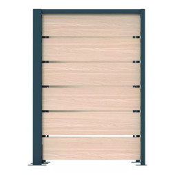 Pan en HPL chêne clair du cache conteneur poublelle