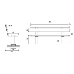 Schéma du banc urbain