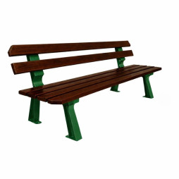 Banc public bois et acier