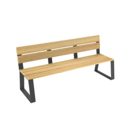 Banc en bois et acier traité anticorrosion