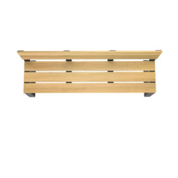 Banc en latte de bois et piétement métallique