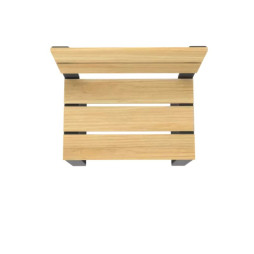 Banc individuel sans accoudoirs, bois et acier