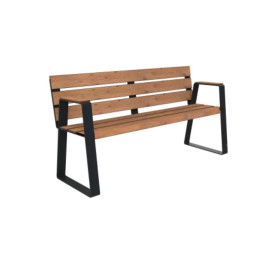 Banc pour EHPAD lames HPL coloris pin Tyrol
