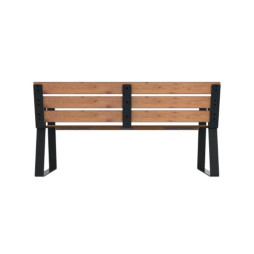 Banc extérieur pour personnes âgées en acier et lames HPL pin tyrol