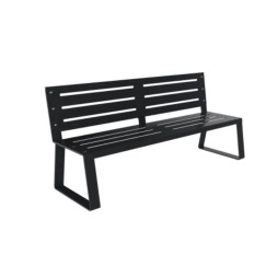 Banc public en acier ajouré coloris gris anthracite