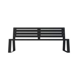 Banc urbain en acier traité anticorrosion gris anthracite