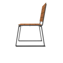 Banc public individuel structure acier anthracite