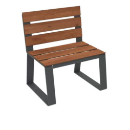 Banc individuel en lames HPL pin Tyrol