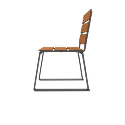 Structure métallique en acier anthracite du faauteuil de ville