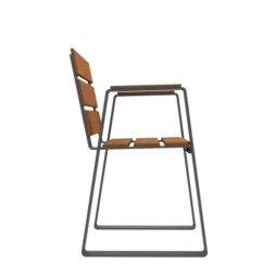 Structure métallique gris anthracite du fauteuil de ville