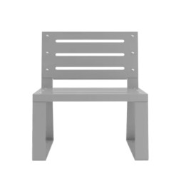 Banc individuel en acier coloris gris métal