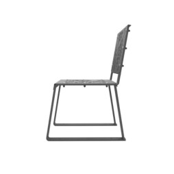 Banc métallique gris anthracite une place