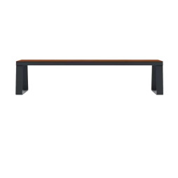Banquette extérieure structure en acier anthracite