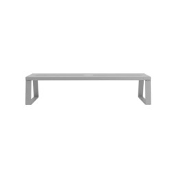 Banquette urbaine tout acier gris alu