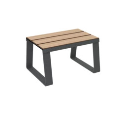 Banquette individuelle en acier et lames HPL chêne clair