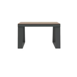 Banqutte 1 place structure acier et assise lames HPL chêne clair