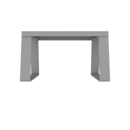 Banquette monoplace en acier gris métal